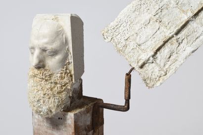 CÉSAR Baldaccini (1921-1998) Self-portrait with fin, 1986.
Original plaster and mixed...