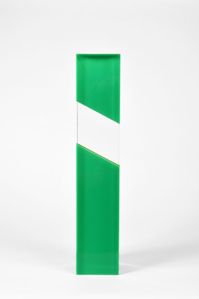 Jean-Claude FARHI (1940-2012) Square column, 1996.
Polymethacrylate of vinyl.
Signed...