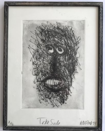 null Hervé DI ROSA (1959) 
Dirty head, 1999 
Etching 
Signed, dated, titled and numbered...