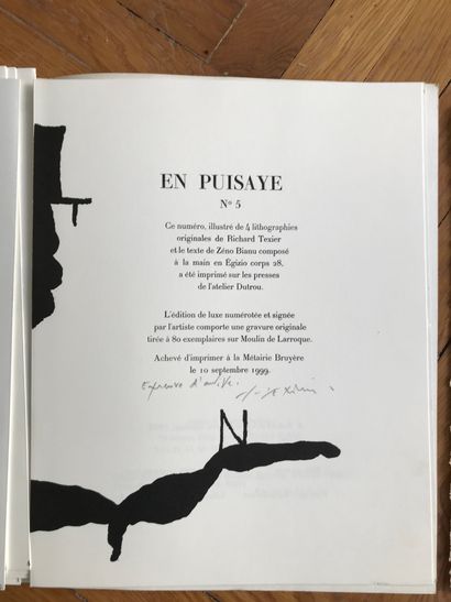 null Richard TEXIER (1955) 
Zéno BIANU, Inventaires des aubes (en Puisaye) 
Artist's...