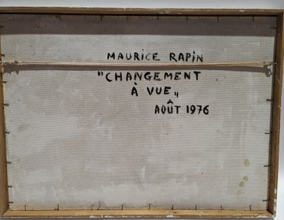 null Maurice RAPIN (1927-2000)
Change at sight, 1976
Mixed media on isorel panel
Signed...