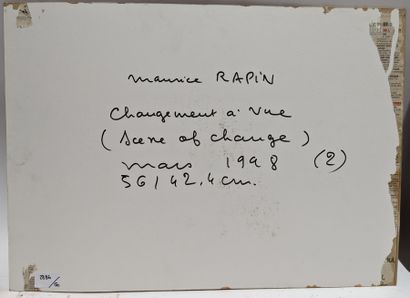 null Maurice RAPIN (1927-2000)
Changement à vue (2), 1998
Acrylique sur carton
Signé...