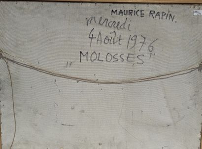 null Maurice RAPIN (1927-2000)
Molosses, 1976
Techniques mixtes sur panneau d'isorel
Signé...