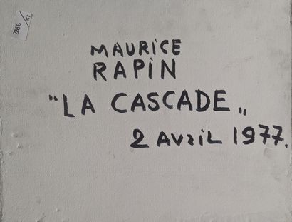 null Maurice RAPIN (1927-2000)
La Cascade, 1977
Techniques mixtes sur panneau d'isorel
Signé...
