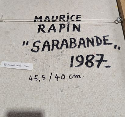 null Maurice RAPIN (1927-2000)
Sarabande, 1987
Acrylique sur panneau d'isorel
Daté...
