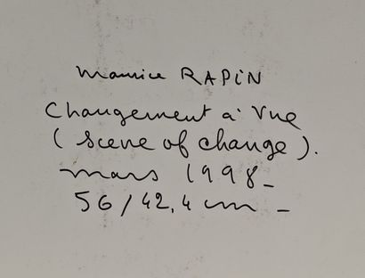 null Maurice RAPIN (1927-2000)
Changement à vue (1), 1998
Acrylique sur carton
Signé...