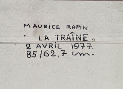 null Maurice RAPIN (1927-2000)
La Traîne, 1977
Techniques mixtes sur panneau d'isorel
Signé...