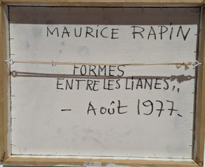 null Maurice RAPIN (1927-2000)
Formes au pluriel entre les lianes,1977
Mixed media...