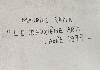 null Maurice RAPIN (1927-2000)
Le deuxième art, 1977
Techniques mixtes sur panneau...