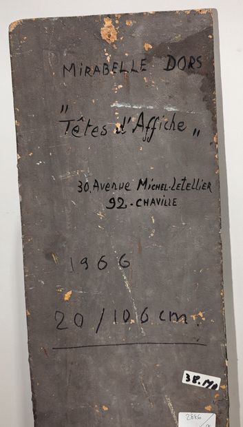 null Mirabelle DORS (1913-1999)
Têtes d'affiche, 1966 
Bas-relief, techniques mixtes...
