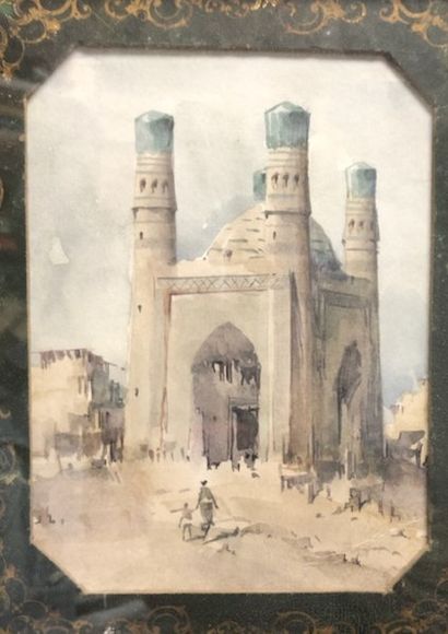 null 1 watercolor "Mosque* 14x11cm