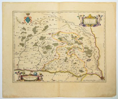 null Map XVIIth c. of AIN " La Souveraineté de DOMBES " Amsterdam by Guillaume Blaeu...