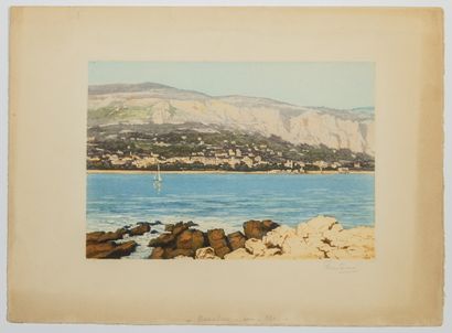 null Frédéric Louis LEVÉ (1877-1968) Painter and engraver: View of BEAULIEU-SUR-MER...
