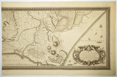 null CANAL DU MIDI. HÉRAULT. AUDE. 1774. Very large Map (58 cm x 270 cm): "Map of...