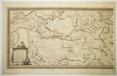 null CANAL DU MIDI. HÉRAULT. AUDE. 1774. Très grande Carte (58 cm x 270 cm) : « Carte...