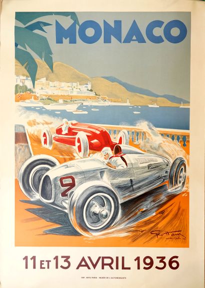 null Automobile/Monaco/Ham. Trois retirages prestige (100x68) des affiches des Grands...