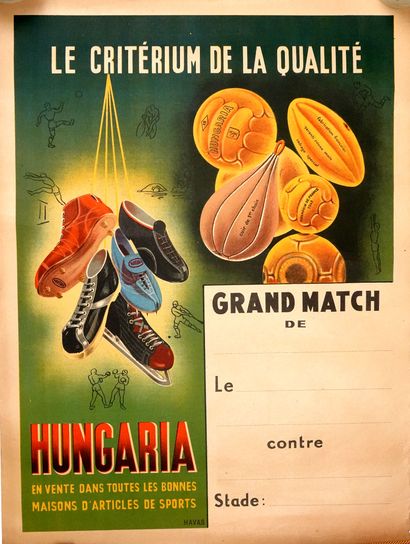 null Multisport/Equipement sportif/Hungaria. Deux affiches originales Hungaria, à...