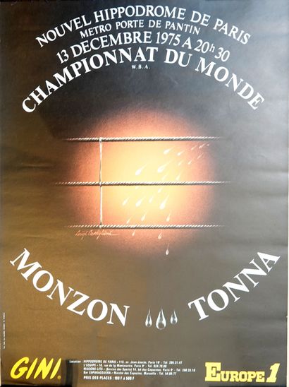 null Boxe/ Monzon/Castiglioni/Bouttier/Tonna/Roland-Garros. Deux affiches originales...