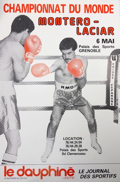 null Boxe/Chavez/Harding/Montero. Six affiches originales de championnats du monde :...