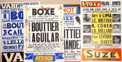 null Boxe/Bouttier/de Lima/Quatre affiches originales de Jean-Claude Bouttier ( 1941-2019):...