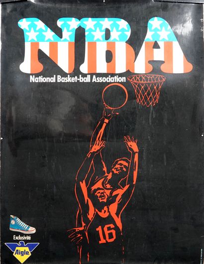 null Basket-Ball/Castiglioni/Chaussures/Harlem/NBA/AIGLE/Musée. Ensemble de 6 affiches...
