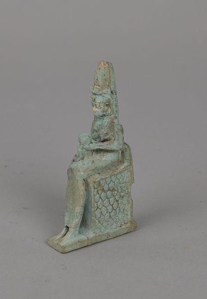 null Goddess Isis lactans
Turquoise frit 
Restorations 
Late Period 664-332 BC 
Anc....