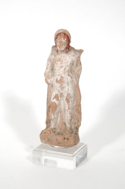 null God Eros naked draped with missing wings
Terracotta with remains of polychromy...