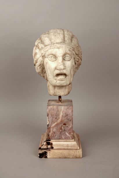 null Marble head of fury or drunken old woman 
See similar for complete statue Capitoline...