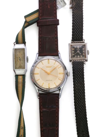 null Important lot of 1950s / 1970s wristwatches, mostly with mechanical movements,...