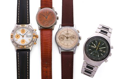 null Lorngin / Telda / Actua / Citizen
A set of four metal and steel chronographs,...