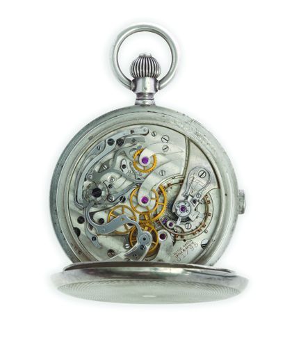ULYSSE NARDIN Chronographe savonnette
Pocket chronograph watch in silver 900 thousandths...