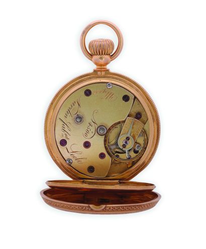 ULYSSE NARDIN Pocket watch in 18K yellow gold 750 thousandths with mechanical movement.
-...