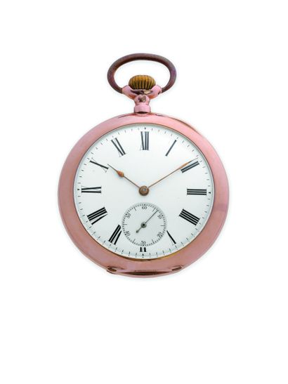 ANONYME 14K 585 thousandths yellow gold pocket watch with mechanical movement - Round...