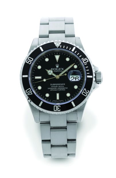 ROLEX Oyster Perpetual Submariner Date
Référence 16610 T
Montre de plongée en acier...