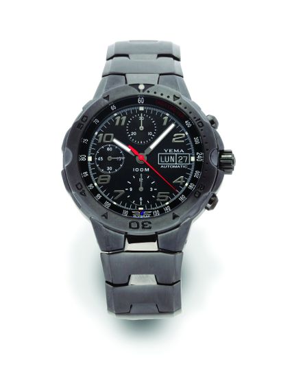 YEMA Flygraph 100 m (Neo Vintage)
Steel sports chronograph watch with automatic movement...