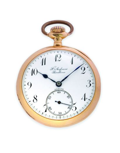 ZÉNITH F. ANFRUNS IN BARCELONA
Pocket watch in 18K yellow gold 750 thousandths with...