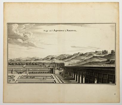 VAL-DE-MARNE. Vue XVIIe de l’Aqueduc d’ARCUEIL....