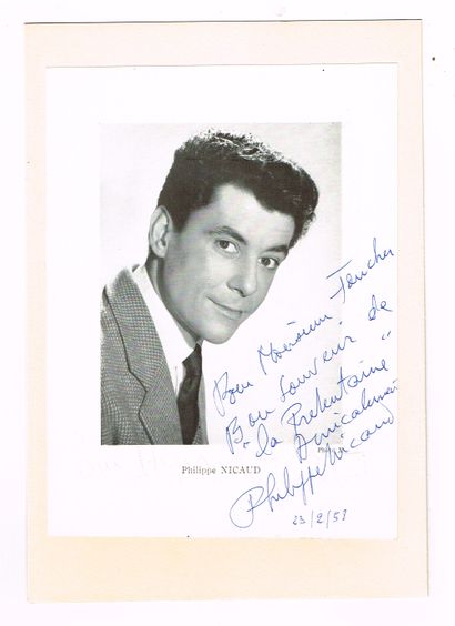 null SHOW - Philippe NICAUD (1926 - 2009, actor) / Program photo dedicated and signed...