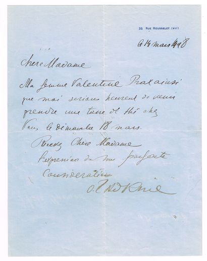 null BEAUX-ARTS - Ossip ZADKINE (1890-1967, sculptor) / Autograph letter signed,...