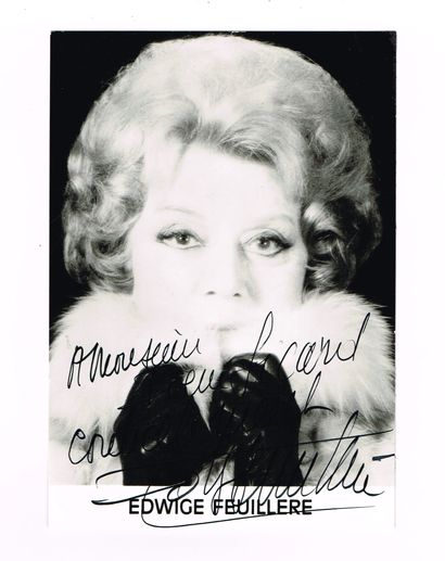 null SPECTACLE - Edwige FEUILLERE (1907-1998, actrice) / Carte postale-photo avec...