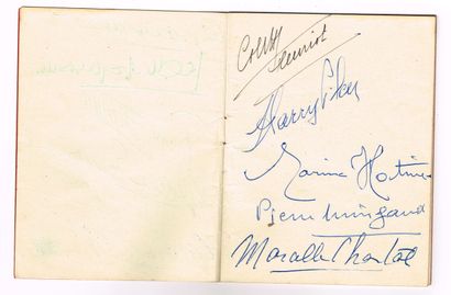 null AUTOGRAPHES - Kermesse aux Etoiles / Notebook, early 50s of this famous event...