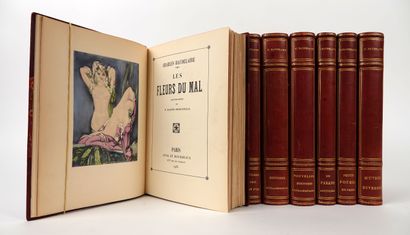 null BAUDELAIRE (Ch.): Les œuvres illustrées. Javal et Bourdeaux, 1933. 7 vol. in-8...