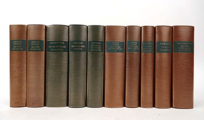 null PLEÏADE - Réunion de 10 volumes in-12 reliure cuir souple éditeur (sans jaquette...