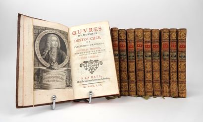 null DESTOUCHES: Œuvres. La Haye, Gibert, 1754. 10 vol. in-12 veau brun d'époque,...