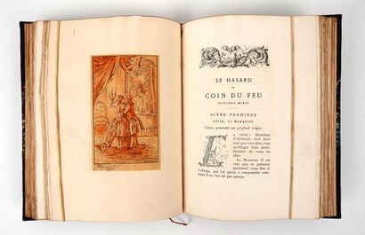 null CREBILLON Fils: Contes dialogués. Quantin, 1879. In-8 demi-maroquin bleu à coins,...