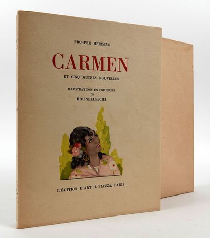 null MERIMEE (P.): Carmen. Piazza, 1948. In-8 paperback, illus. cover, slipcase....