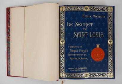 null MOREAU (Emile): Le Secret de Saint Louis. Conquet, 1900. In-4 contemporary red...