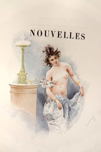 null MUSSET (A. de): Nouvelles. Conquet, 1887. Large in-8 half havana morocco with...