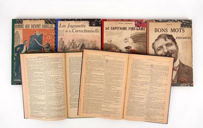null Littérature Populaire - Reunion of 16 in-4 volumes bound in period half cloth,...