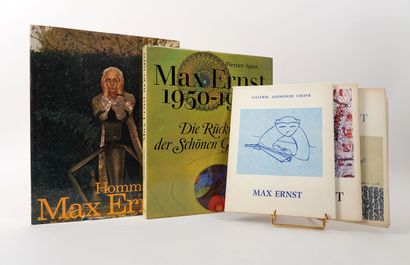  ERNST (Max): Réunion de 5 volumes: -1/Max Ernst: galerie Alphonce Chavé, 1976; 2/Idem,... Gazette Drouot